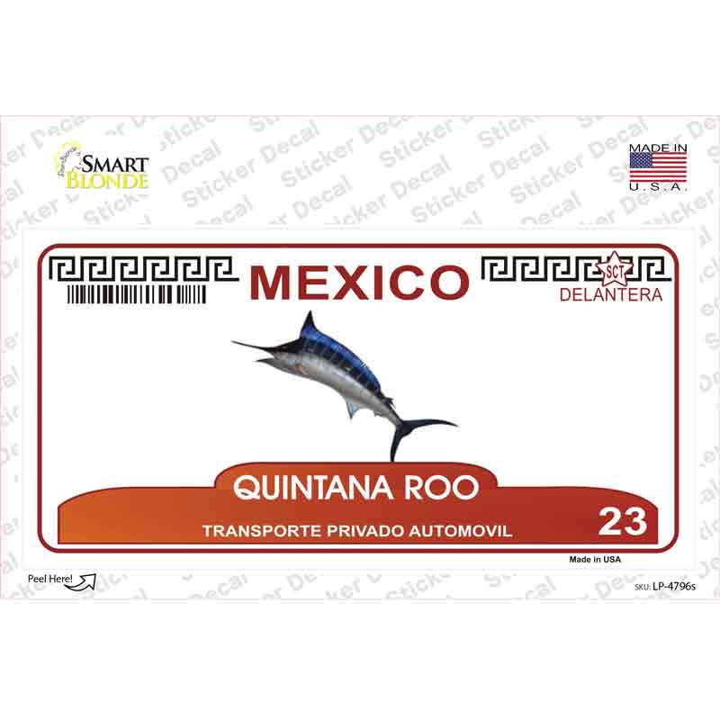 LP-4796s-M Quintana Roo Mexico Novelty Sticker Decal - Medium