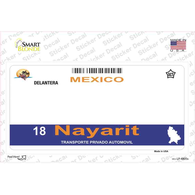 LP-4805s-M Nayarit Mexico Novelty Sticker Decal - Medium