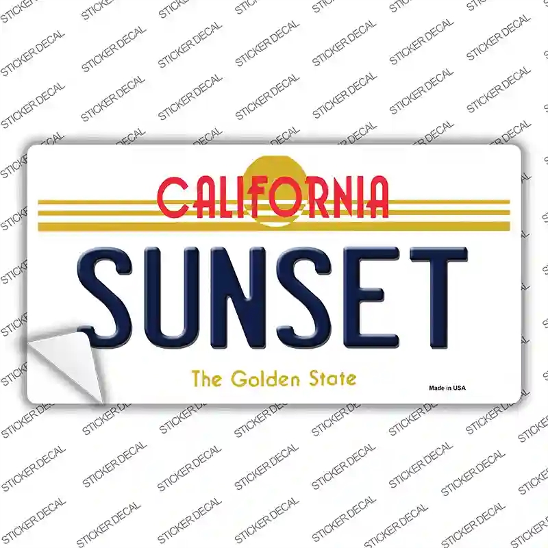 LP-4884s-S Sunset California Novelty Sticker Decal - Small