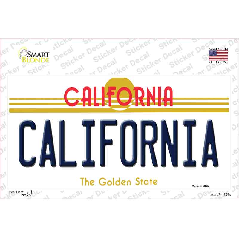 LP-4897s-M California Novelty Sticker Decal - Medium