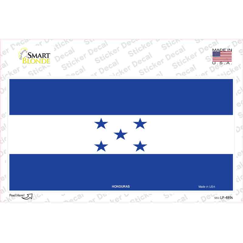 LP-489s-M Honduras Flag Novelty Sticker Decal - Medium