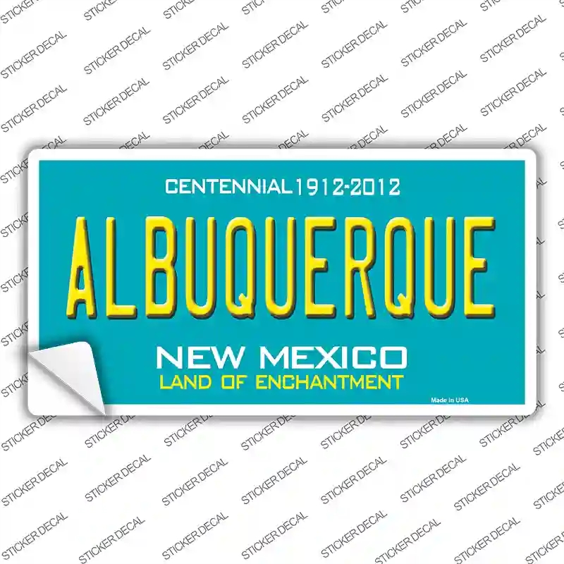 LP-2785s-L Albuquerque   Mexico Teal Novelty Sticker Decal - Large