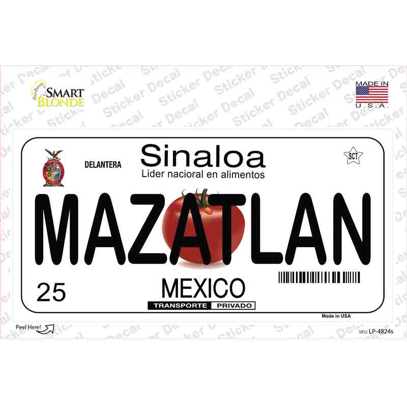 LP-4824s-M Mazatlan Mexico Novelty Sticker Decal - Medium