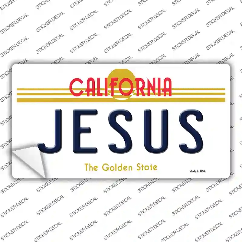 LP-4896s-L Jesus California Novelty Sticker Decal - Large