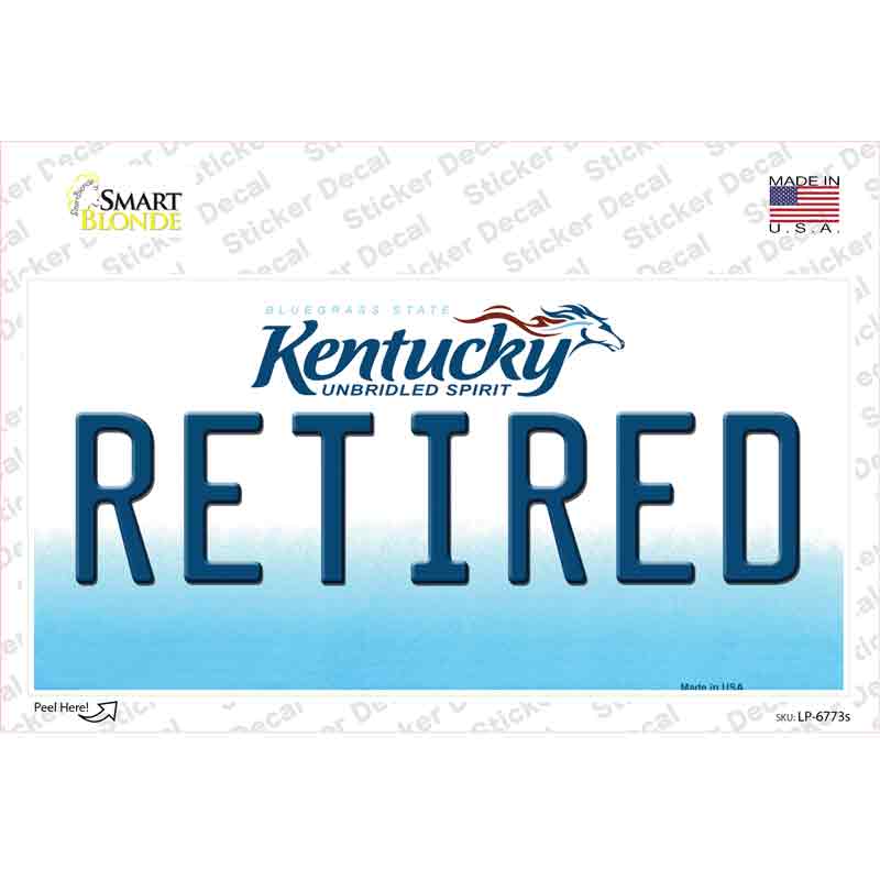 LP-6773s-M Retired Kentucky Novelty Sticker Decal - Medium
