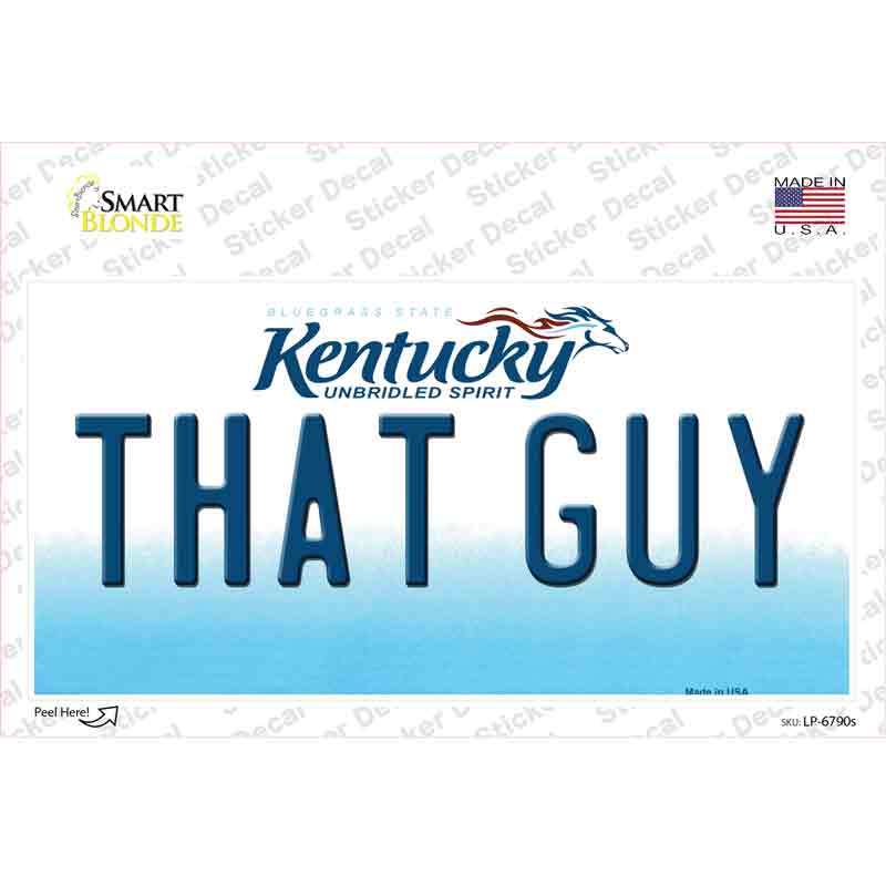 LP-6790s-M That Guy Kentucky Novelty Sticker Decal - Medium
