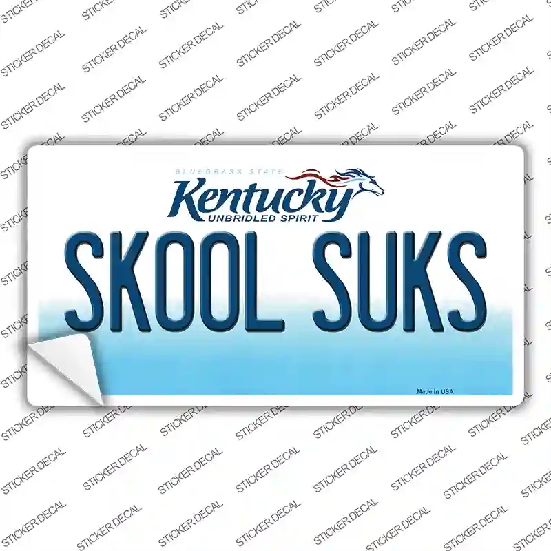 LP-6794s-L Skool Suks Kentucky Novelty Sticker Decal - Large