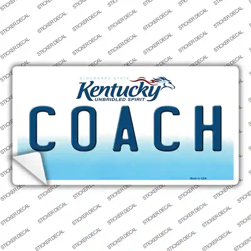 LP-6798s-L Coach Kentucky Novelty Sticker Decal - Large