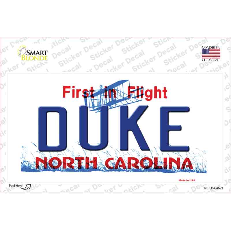 LP-6462s-M Duke North Carolina Novelty Sticker Decal - Medium
