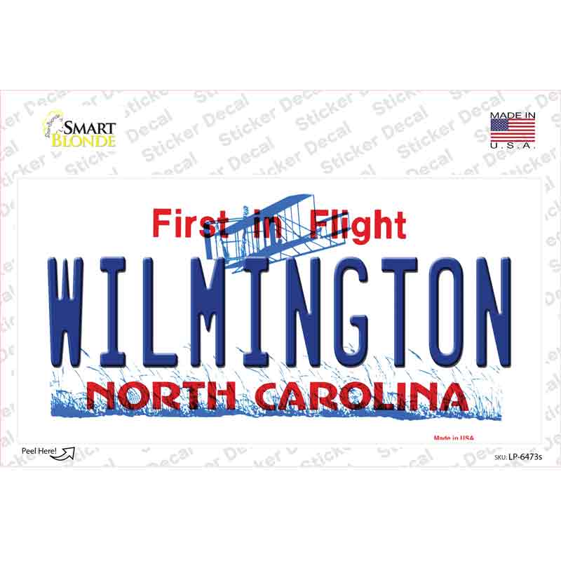 LP-6473s-M Wilmington North Carolina Novelty Sticker Decal - Medium