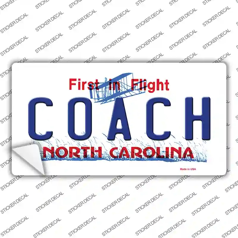 LP-6503s-S Coach North Carolina Novelty Sticker Decal - Small