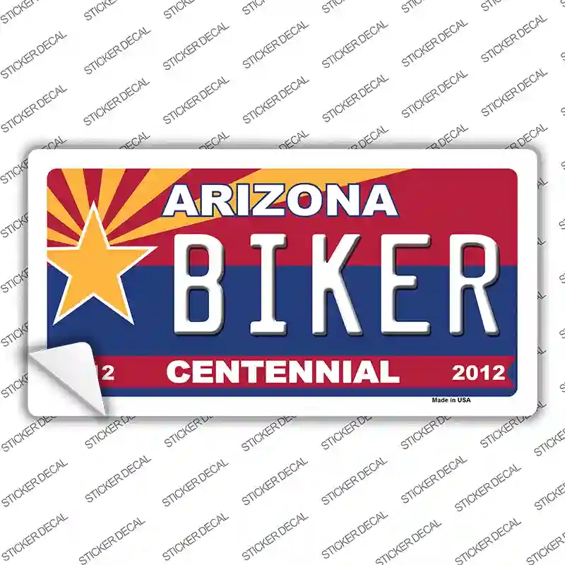 LP-6826s-XL Arizona Centennial Biker Novelty Sticker Decal - Extra Large
