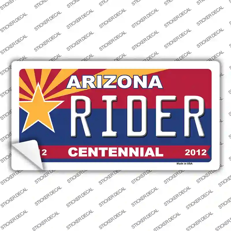 LP-6828s-XL Arizona Centennial Rider Novelty Sticker Decal - Extra Large