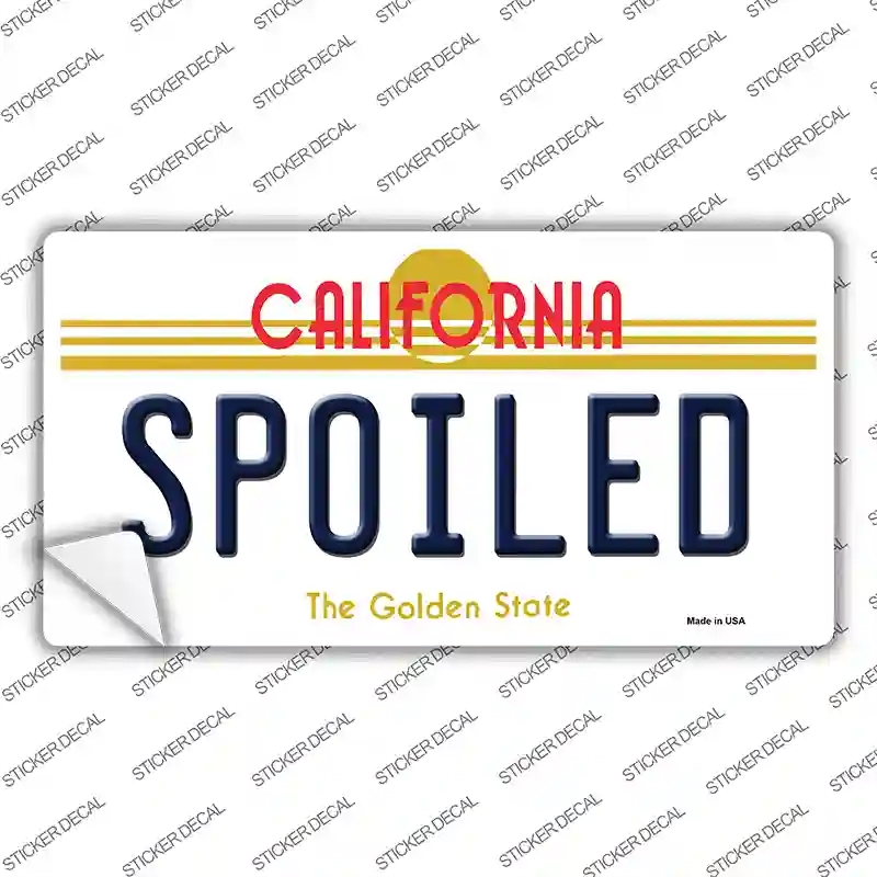 LP-6847s-S Spoiled California Novelty Sticker Decal - Small