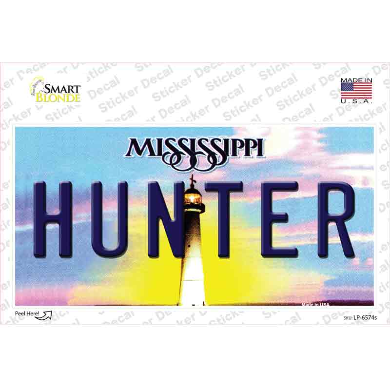 LP-6574s-M Hunter Mississippi Novelty Sticker Decal - Medium