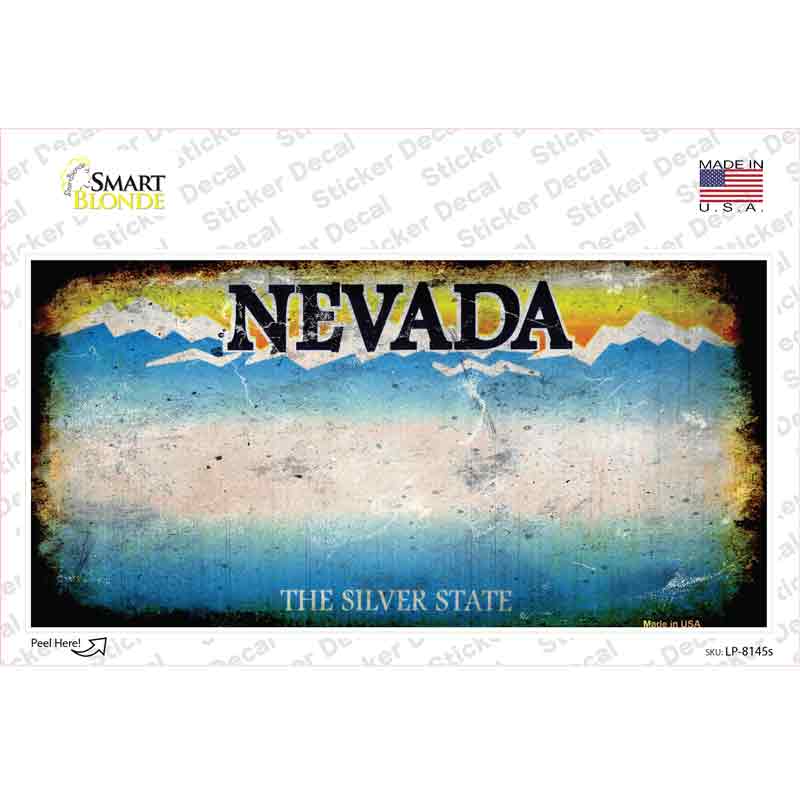 LP-8145s-M Nevada State Rusty Novelty Sticker Decal - Medium