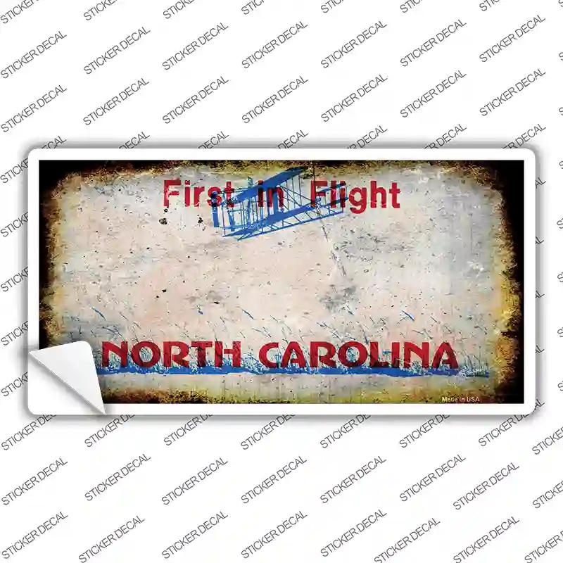 LP-8150s-XL North Carolina State Rusty Novelty Sticker Decal - Extra Large