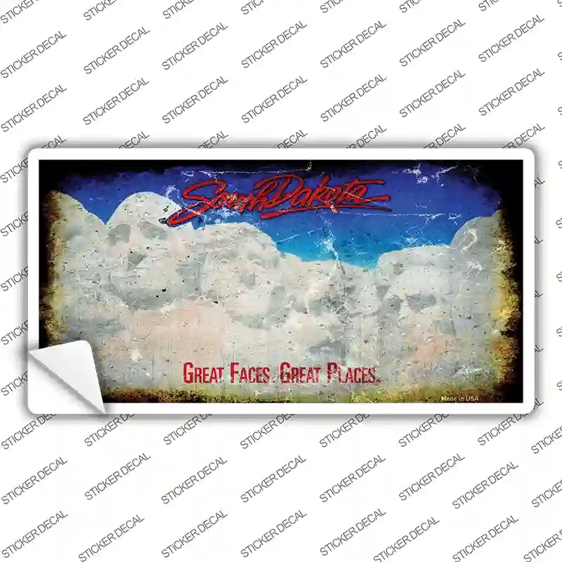 LP-8158s-XL South Dakota State Rusty Novelty Sticker Decal - Extra Large