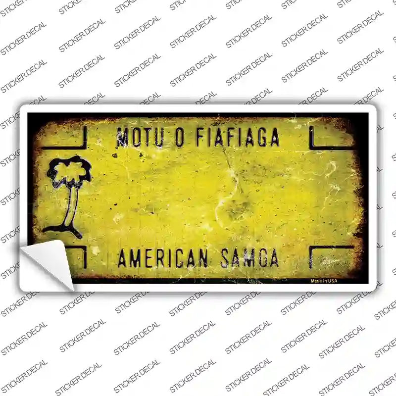 LP-8176s-L American Samoa Rusty Novelty Sticker Decal - Large