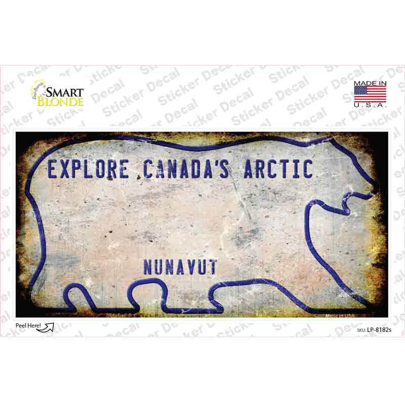 LP-8182s-M Nunavut Rusty Novelty Sticker Decal - Medium
