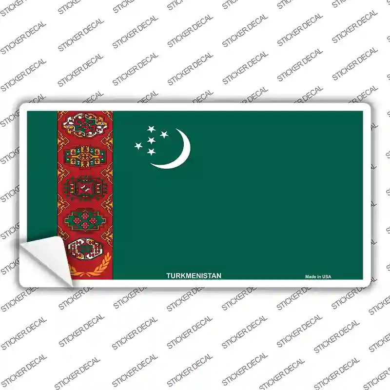 LP-4164s-XL Turkmenistan Flag Novelty Sticker Decal - Extra Large