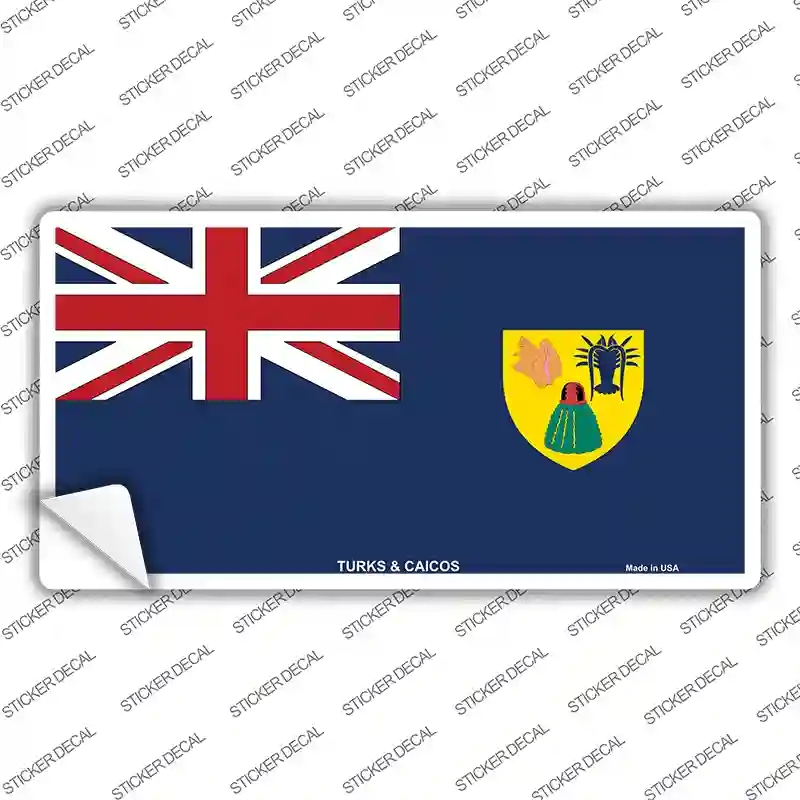 LP-4165s-S Turks & Caicos Flag Novelty Sticker Decal - Small