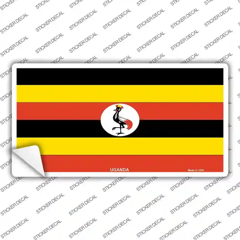 LP-4167s-L Uganda Flag Novelty Sticker Decal - Large