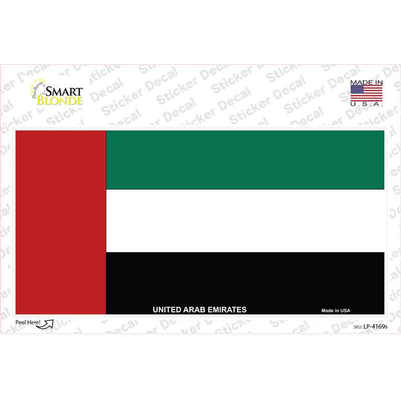 LP-4169s-M United Arab Emirates Flag Novelty Sticker Decal - Medium