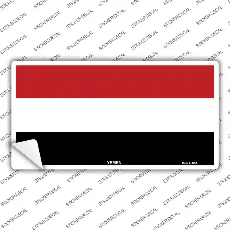 LP-4178s-L Yemen Flag Novelty Sticker Decal - Large