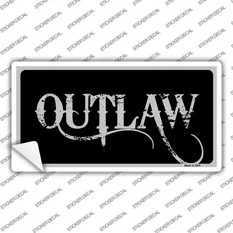 LP-4237s-S Outlaw Novelty Sticker Decal - Small