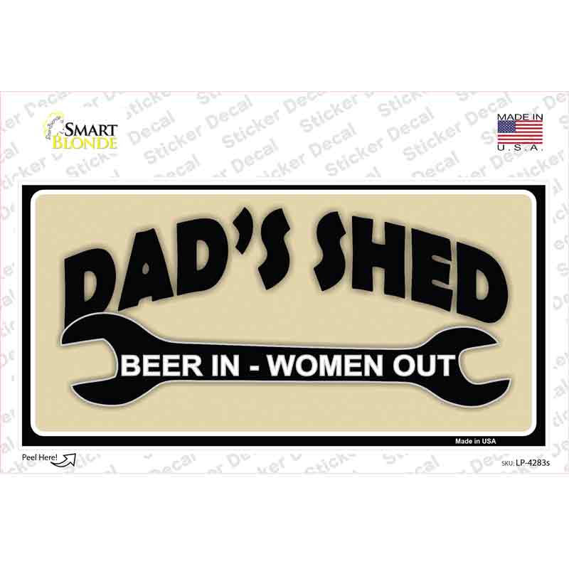 LP-4283s-M Beer in Women Out Novelty Sticker Decal - Medium