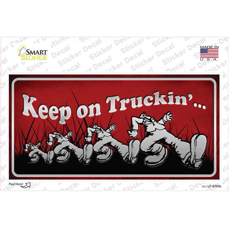 LP-8764s-M Keep on Trucking Novelty Sticker Decal - Medium