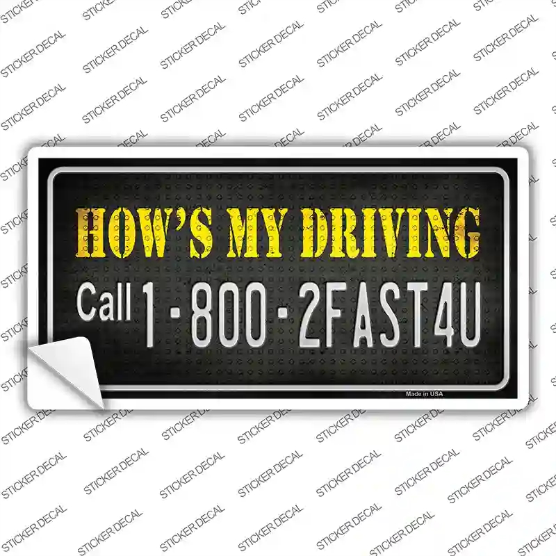 LP-8788s-S Hows My Driving Novelty Sticker Decal - Small