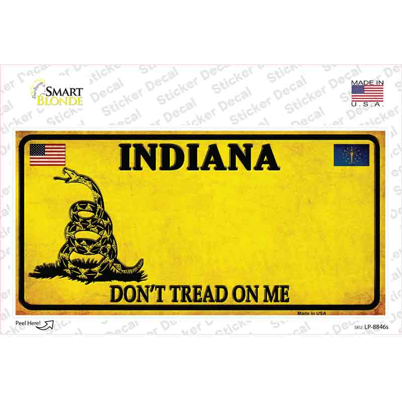 LP-8846s-M Indiana Do Not Tread on Me Novelty Sticker Decal - Medium