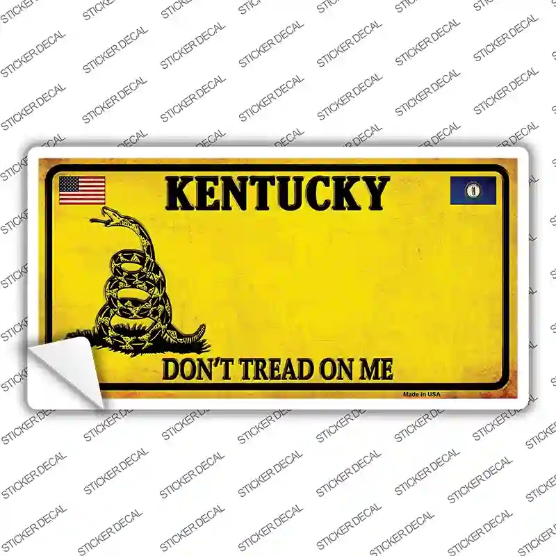 LP-8849s-S Kentucky Do Not Tread on Me Novelty Sticker Decal - Small