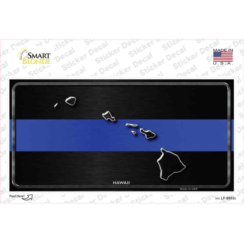 LP-8893s-M Hawaii Thin Blue Line Novelty Sticker Decal - Medium