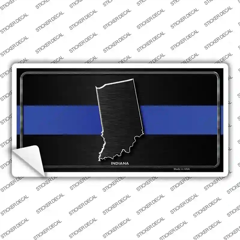 LP-8896s-XL Indiana Thin Blue Line Novelty Sticker Decal - Extra Large