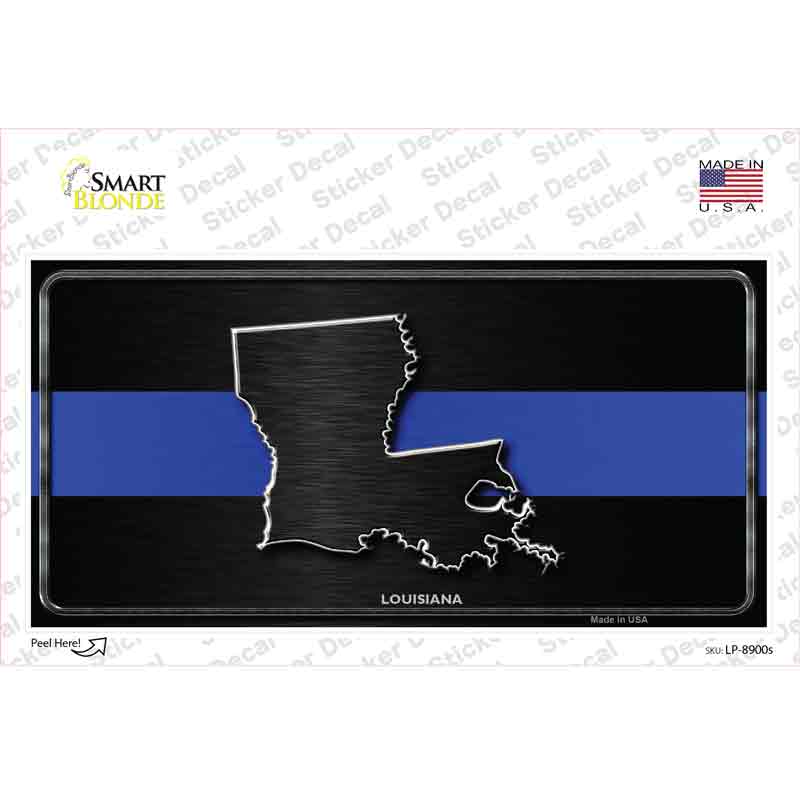 LP-8900s-M Louisiana Thin Blue Line Novelty Sticker Decal - Medium
