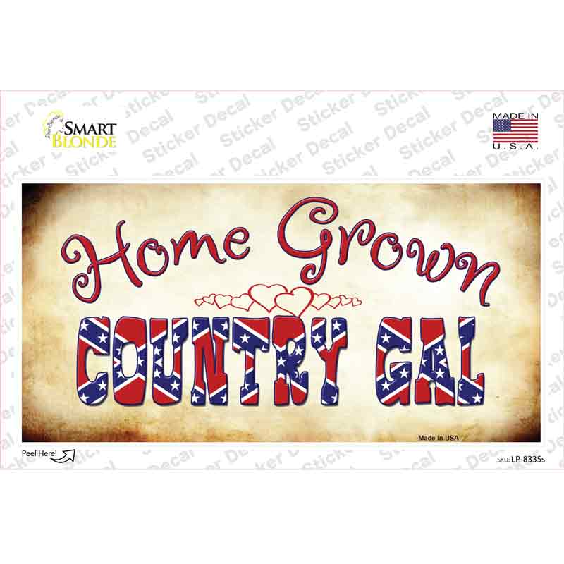 LP-8335s-M Home Grown Country Gal Novelty Sticker Decal - Medium