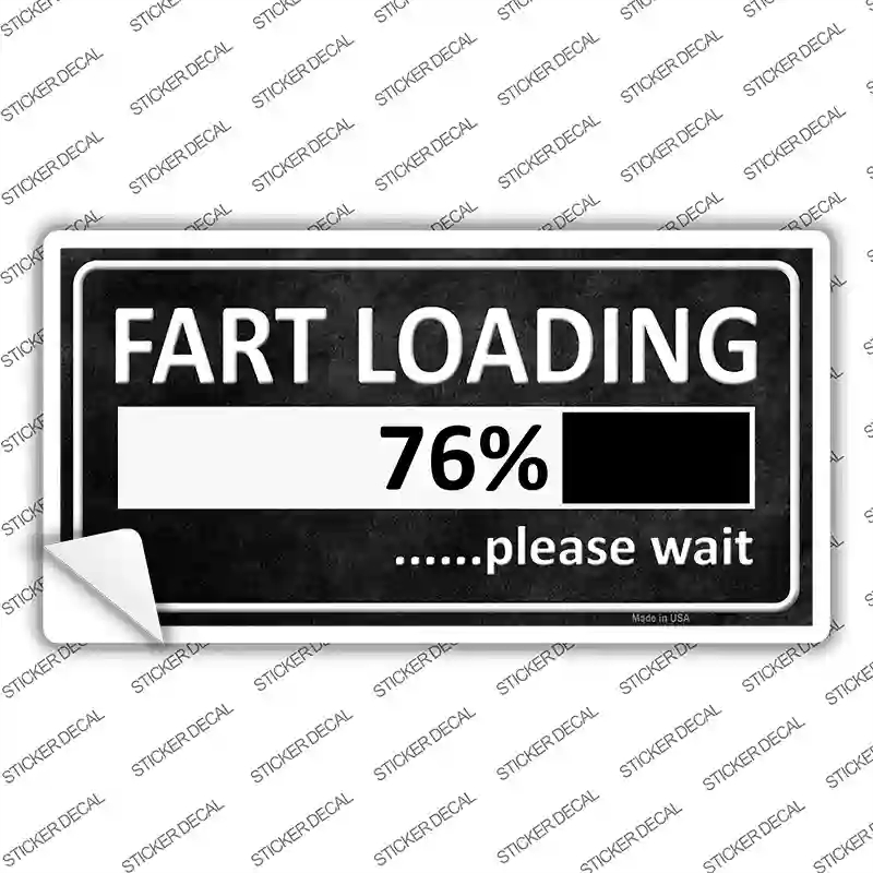LP-8351s-S Fart Loading Novelty Sticker Decal - Small