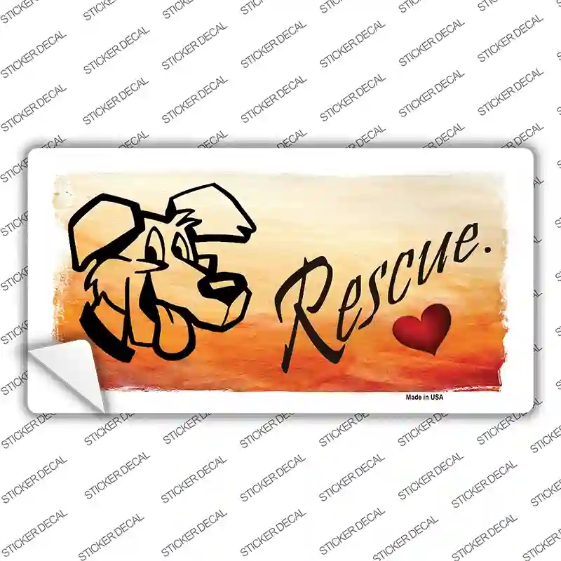 LP-8356s-L Rescue Dog Novelty Sticker Decal - Large