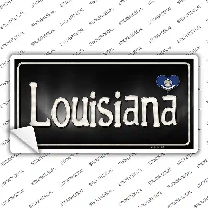 LP-9456s-S Louisiana Flag Script Novelty Sticker Decal - Small