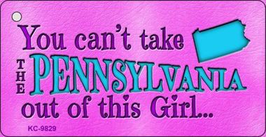 SMART BLONDE Pennsylvania Girl Novelty Metal Key Chain KC-9829