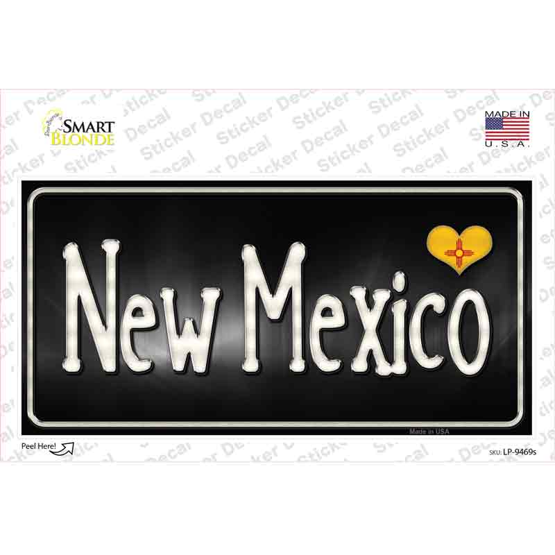 LP-9469s-M   Mexico Flag Script Novelty Sticker Decal - Medium