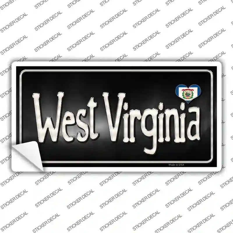LP-9486s-L West Virginia Flag Script Novelty Sticker Decal - Large