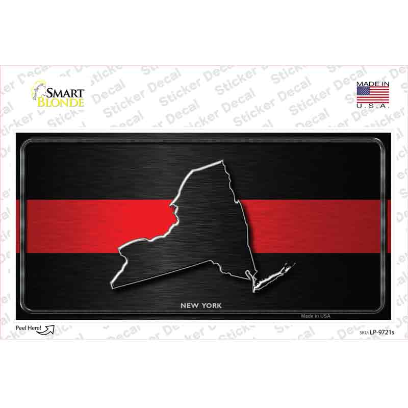LP-9721s-M   York Thin Red Line Novelty Sticker Decal - Medium