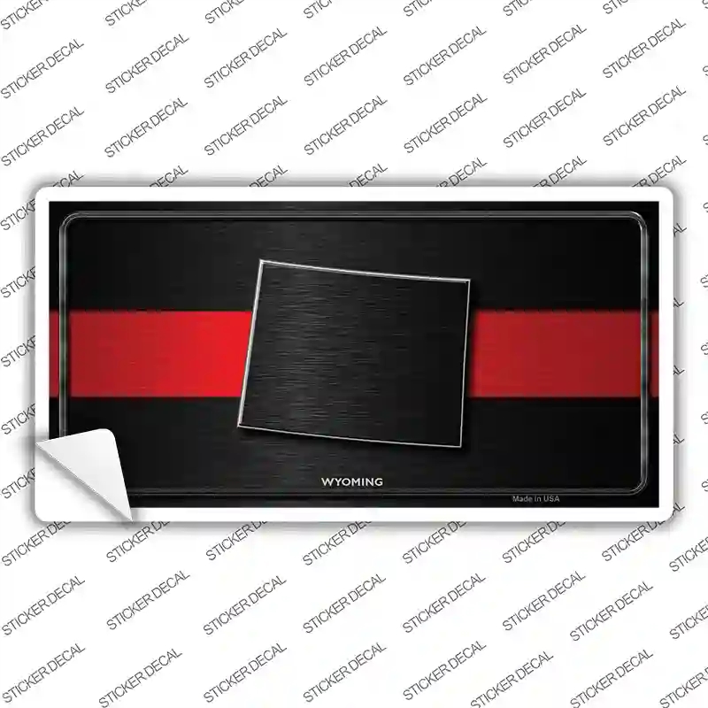 LP-9739s-L Wyoming Thin Red Line Novelty Sticker Decal - Large