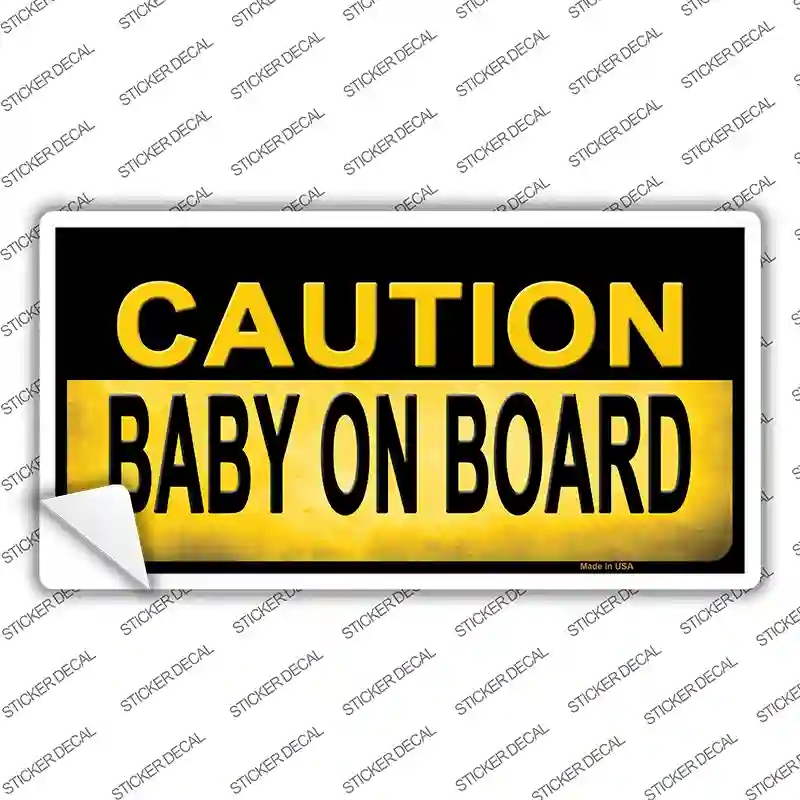 LP-9905s-S Caution Baby on Board Novelty Sticker Decal - Small