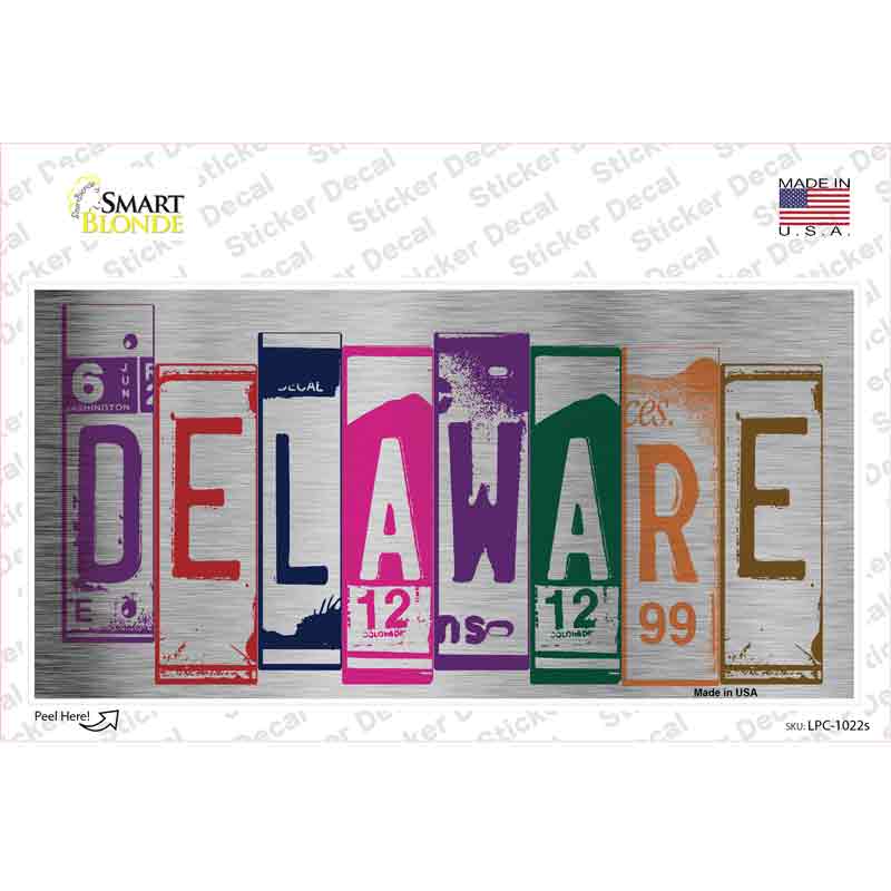 LPC-1022s-M Delaware Art Novelty Sticker Decal - Medium