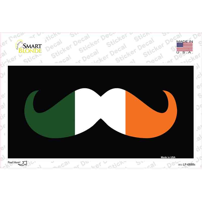 LP-6888s-M Irish Mustache Novelty Sticker Decal - Medium